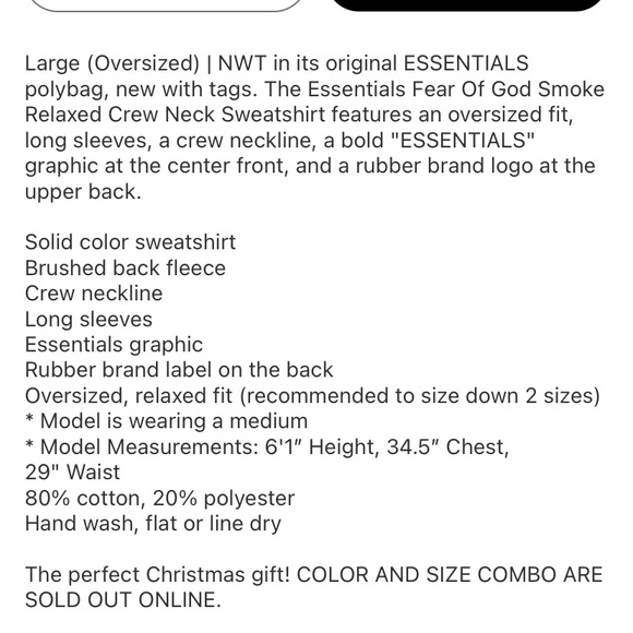 Fear of god crewneck pullover NEW - Picture 9 of 10